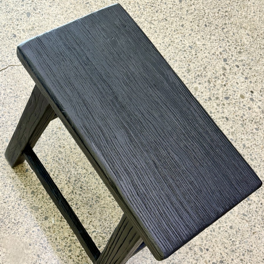 Martha Timber Stool - Black