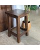 Square Top Stool - Rustic Teak