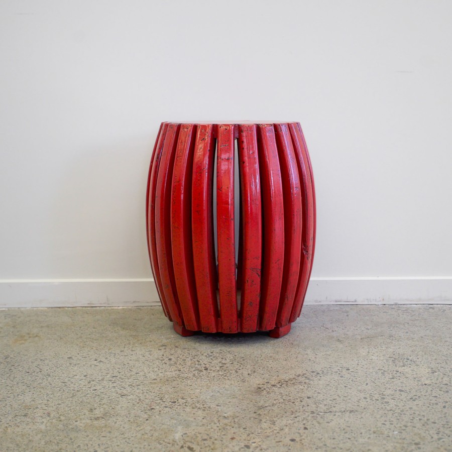 Spindle Side Table - Red