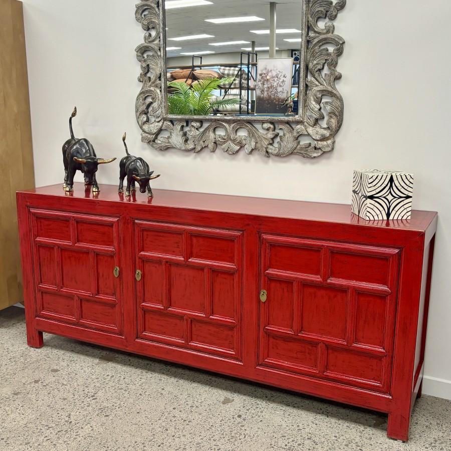 Divide 3 Door Sideboard - Red