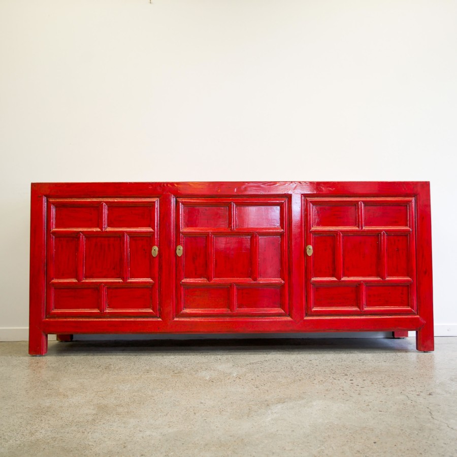 Divide 3 Door Sideboard - Red