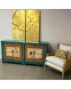 Far East Painted Oriental Sideboard - Teal/Gold