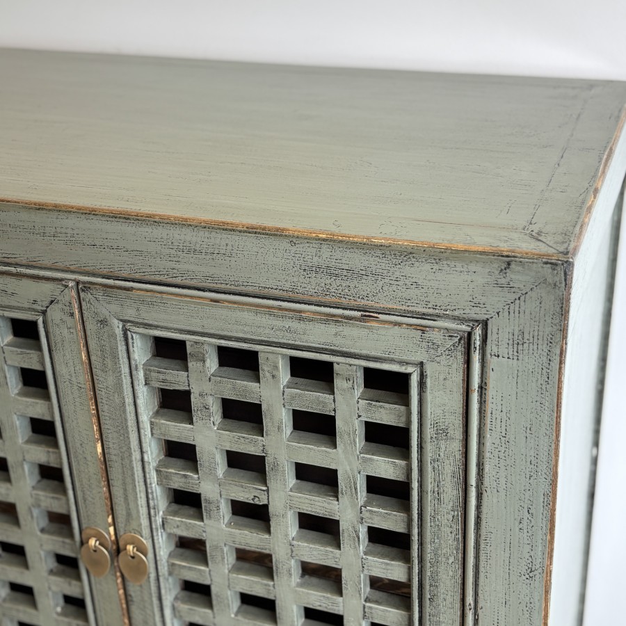 Lattice 4 Door Sideboard - Smoke