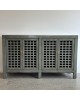 Lattice 4 Door Sideboard - Smoke