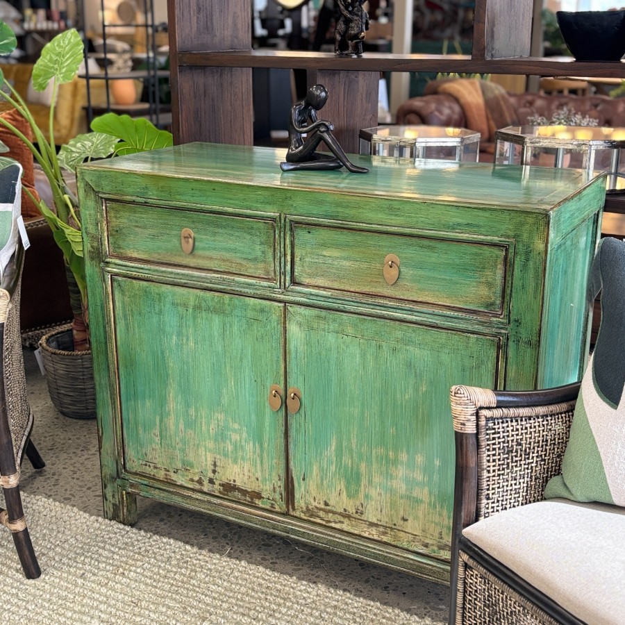 Loui Sideboard - Distressed Sea Green