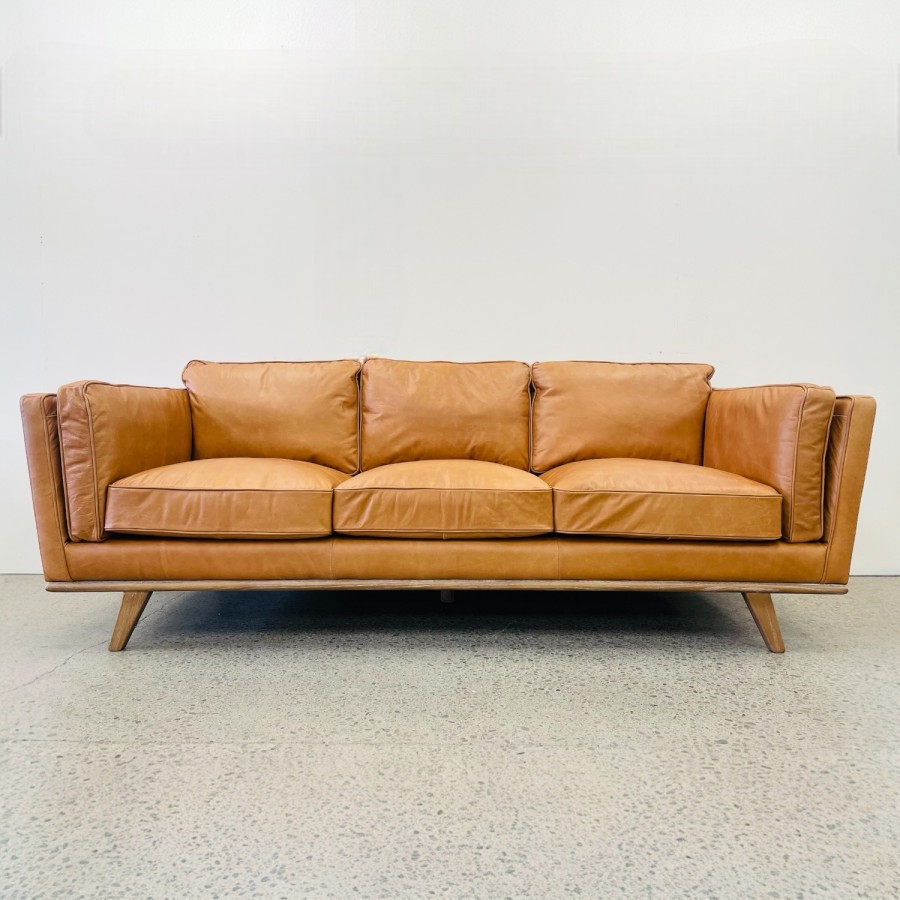 Fergus Leather Sofa - Toffee