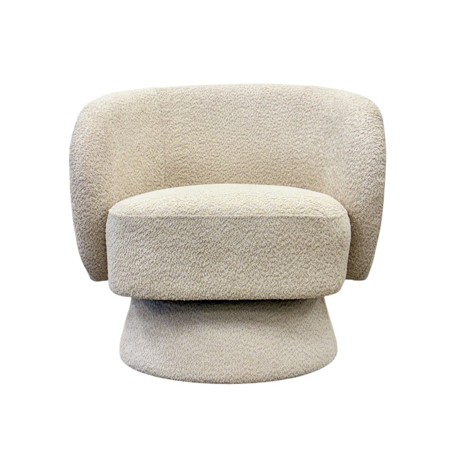 Jenna Swivel Chair - Pebble