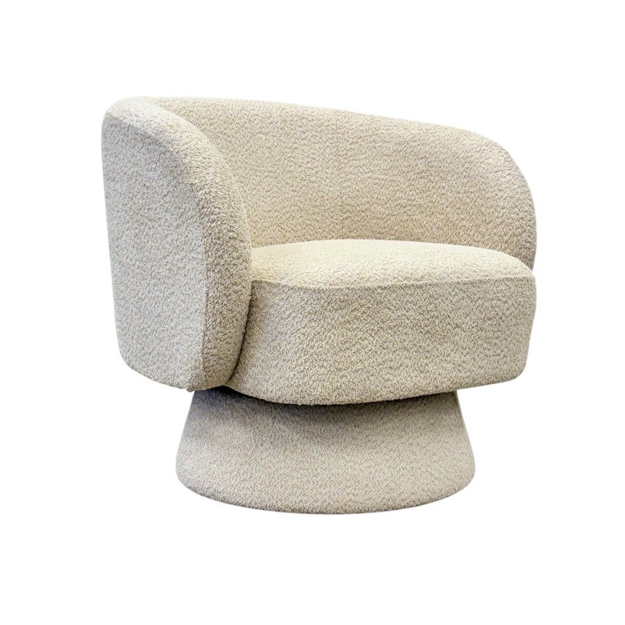 Jenna Swivel Chair - Pebble