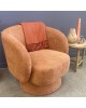 Jenna Swivel Chair - Rust