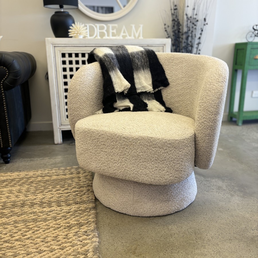 Jenna Swivel Chair - Beige