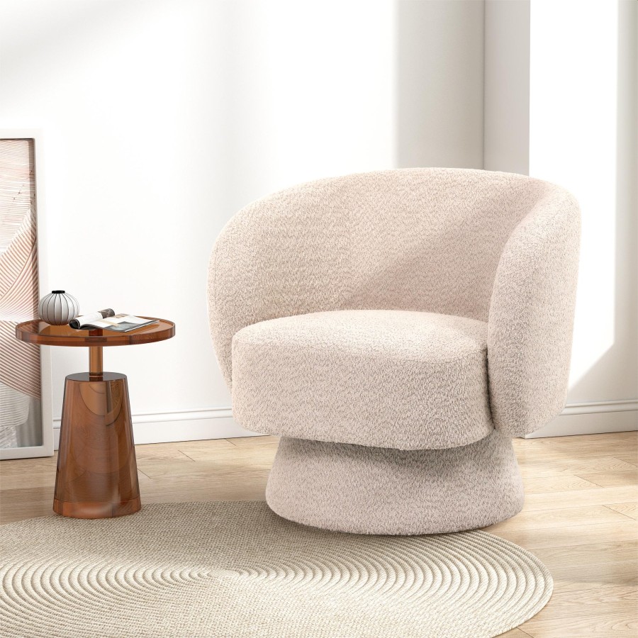 Jenna Swivel Chair - Beige