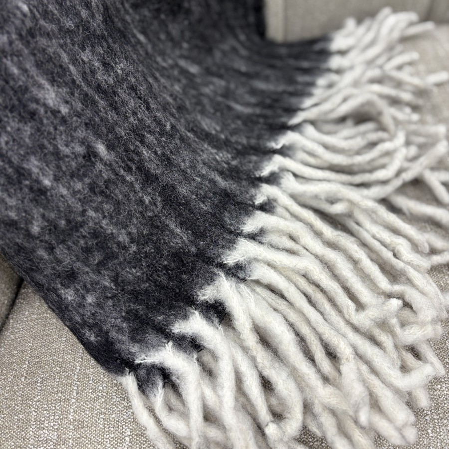 Bliss Wool/Mohair Throw - Marle Black