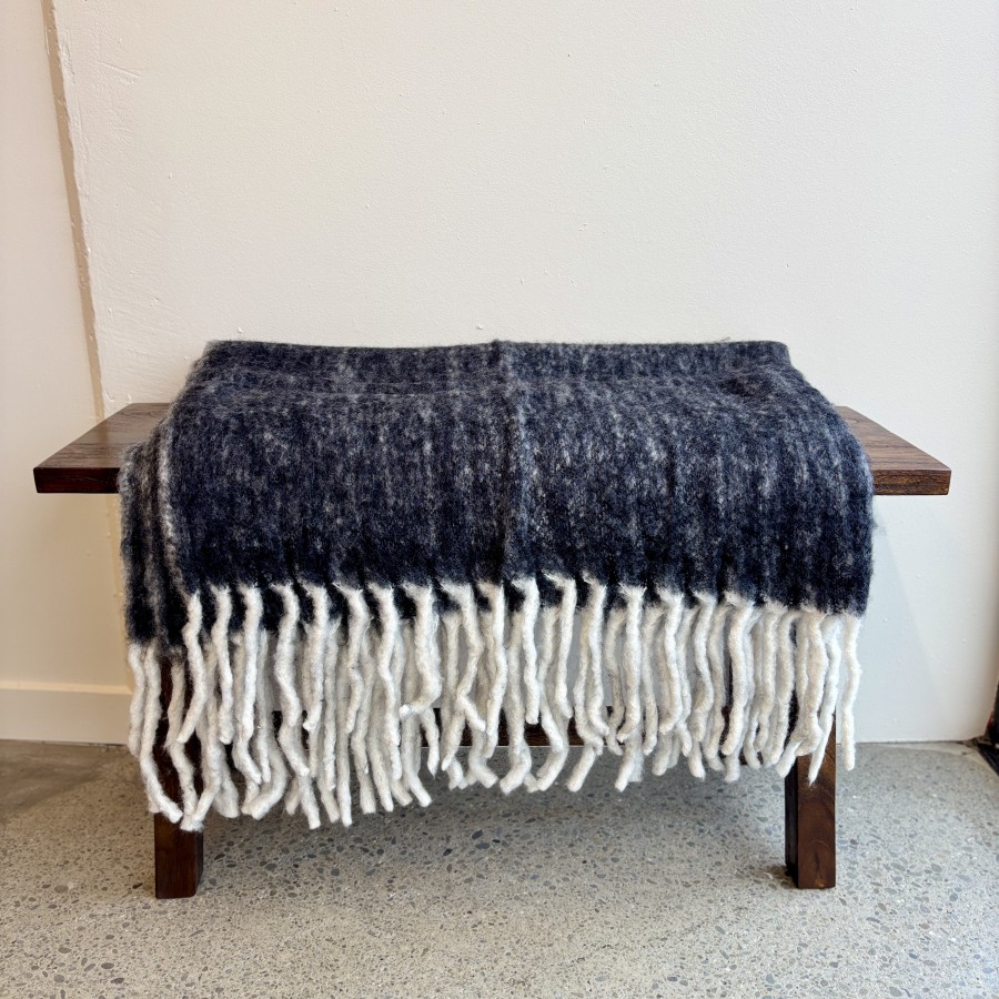 Bliss Wool/Mohair Throw - Marle Black