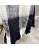 Bliss Wool/Mohair Throw - Black + White