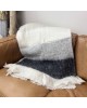 Bliss Wool/Mohair Throw - Stone Black, Grey, Cream