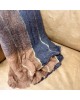 Bliss Wool/Mohair Throw - Coffee + Terracotta