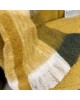 Bliss Wool/Mohair Throw - White + Mustard