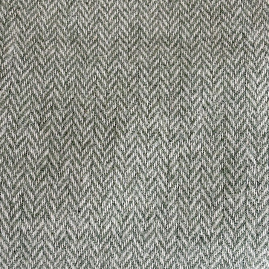 100% NZ Wool Throw - Pistachio Green Herringbone