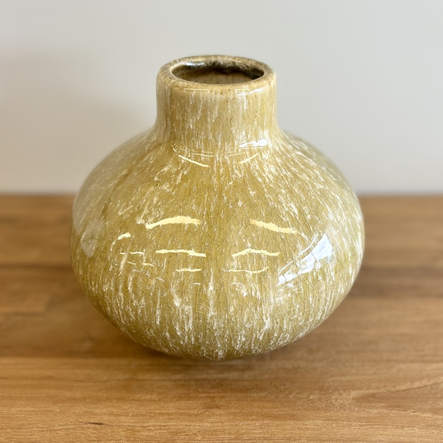 Avaris Vase - Marbled Olive