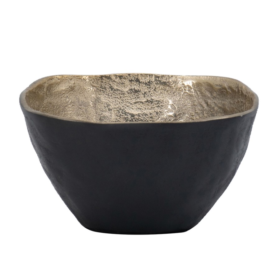 Black and Gold Square Bowl