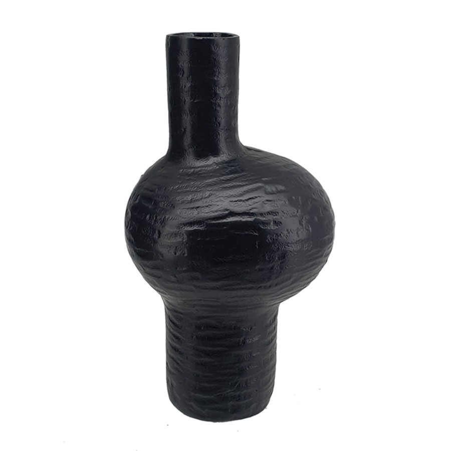 Free Form Black Aluminium Vase