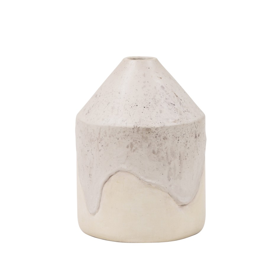 Helene Vase - Dripped Cream