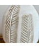 Palm Wooden Vase - White & Natural