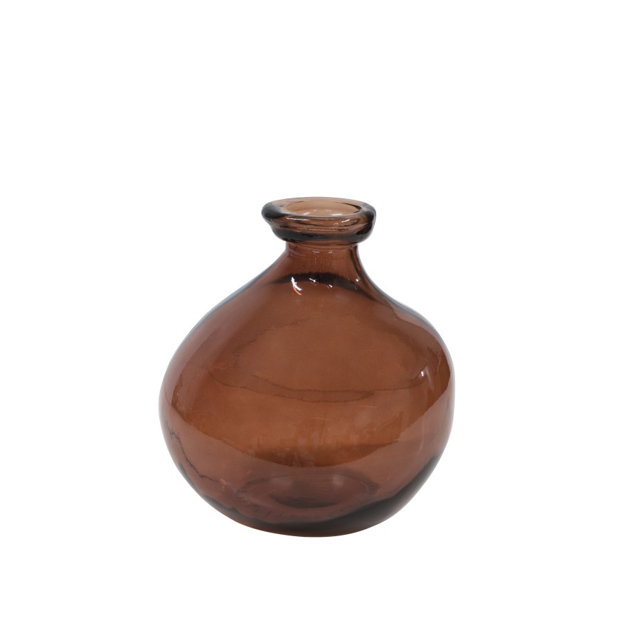 Shandi Bottle Vase - 18cm Deep Orange