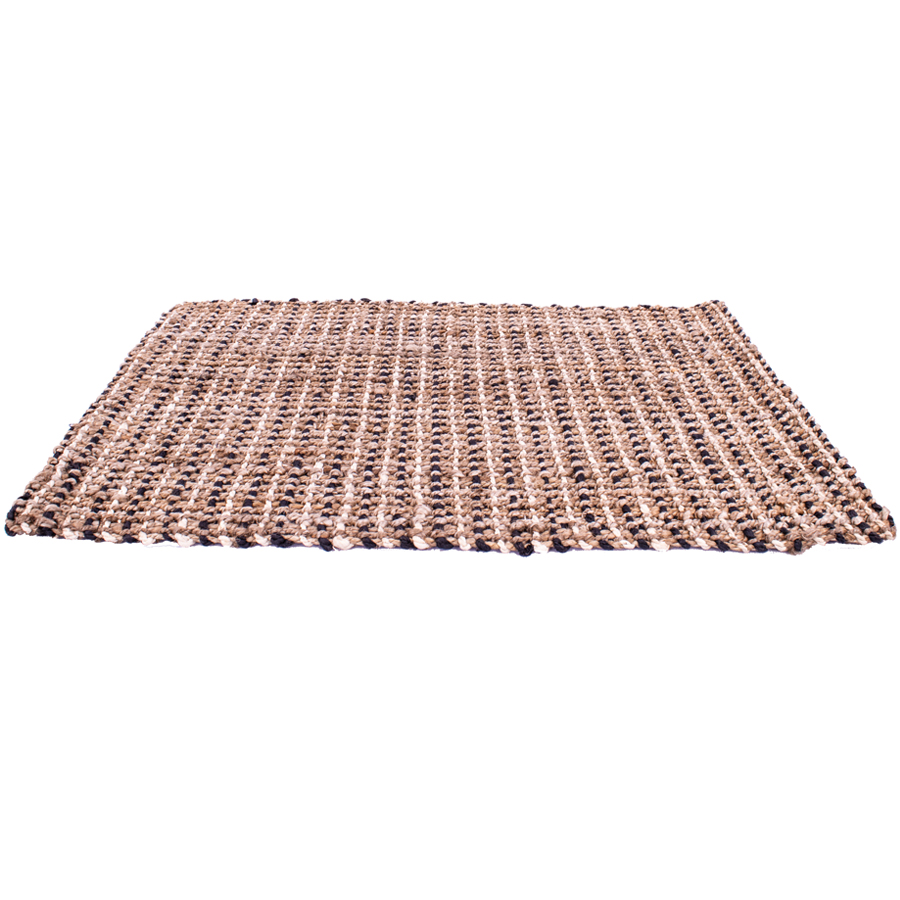 Boucle Weave String Floor Rug - Blk