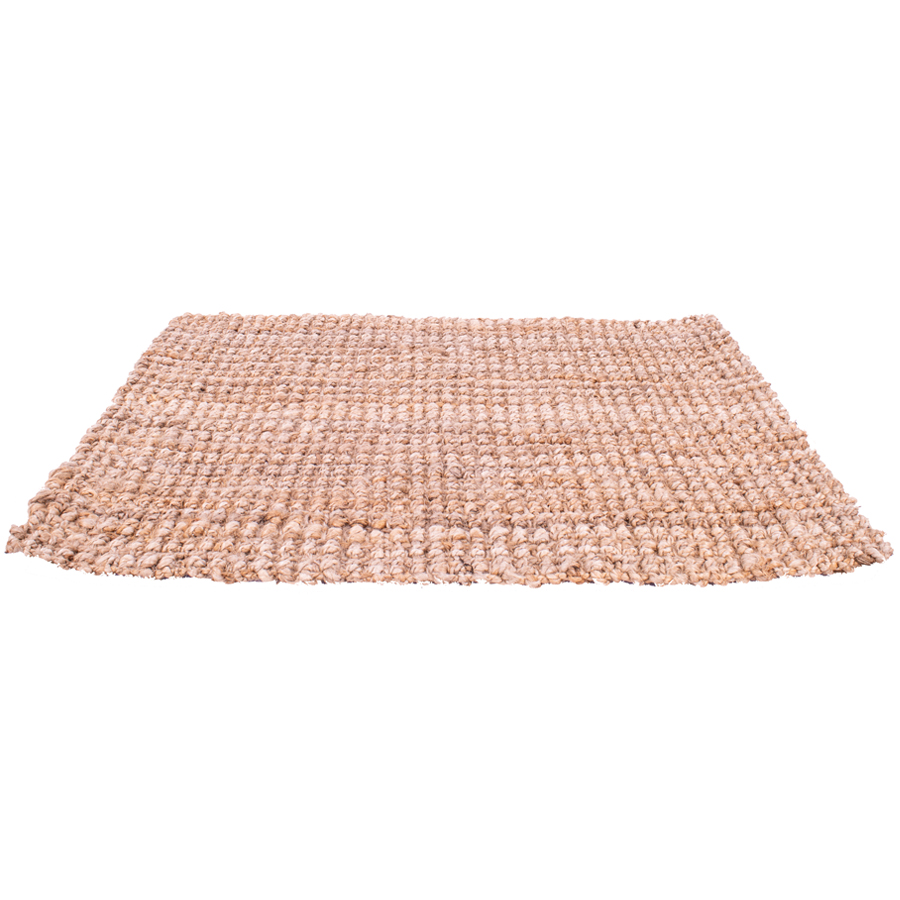 Boucle Weave Jute Floor Rug - Natural